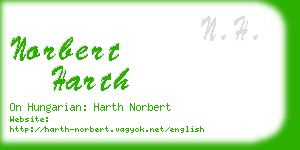 norbert harth business card